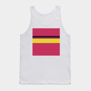 A singular combo of Very Light Pink, Raisin Black, Smoky Black, Dingy Dungeon and Piss Yellow stripes. Tank Top